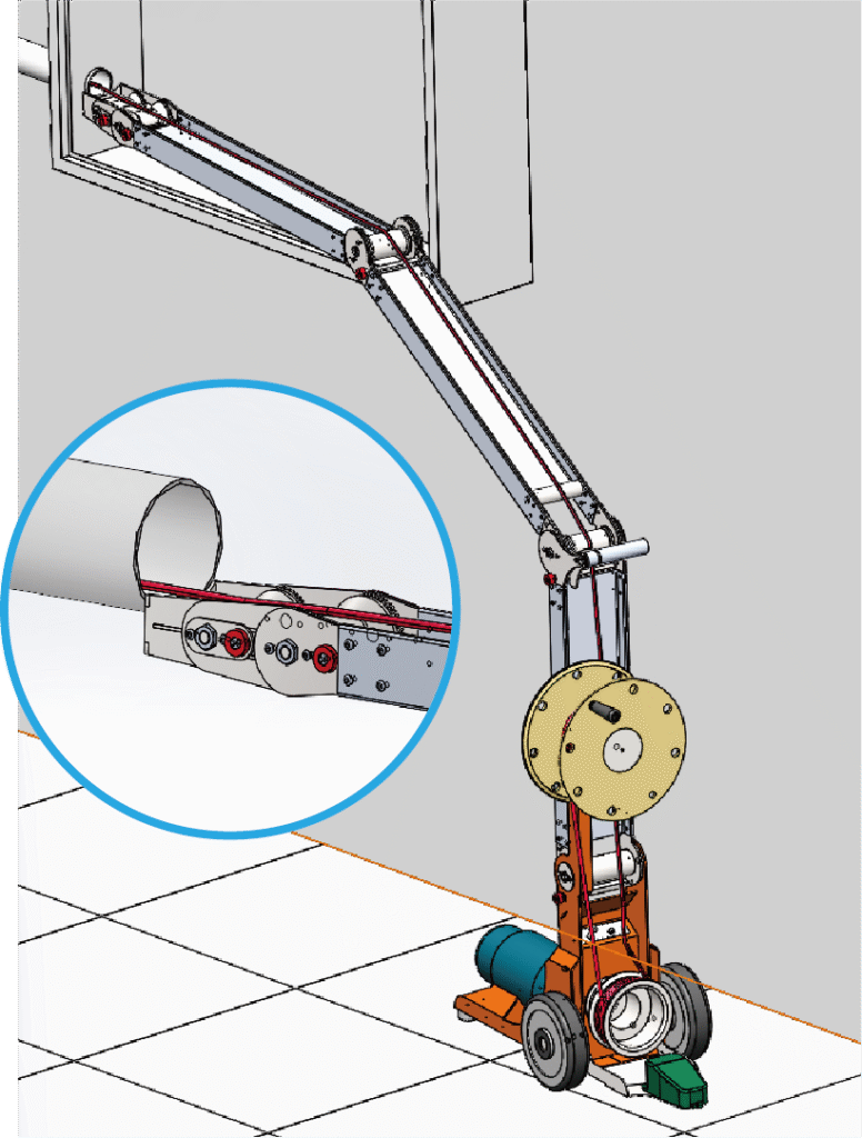 側邊拉線施工法